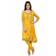 Yellow Chanderi Cotton Dress Material Online Sale