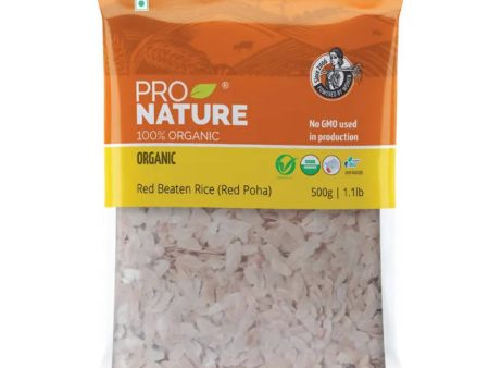 Pro Nature Organic Red Beaten Rice (Red Poha) For Sale