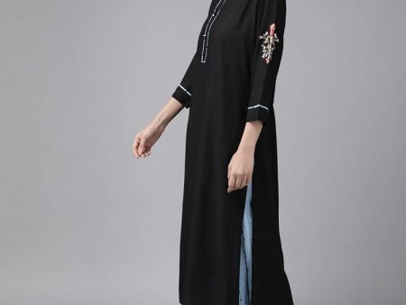 Yufta Black Kurta with Palazzo Set Fashion