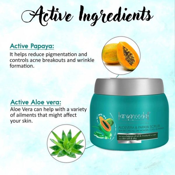 Aaryanveda Aloevera & Papaya Scrub Fashion