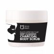 Qraa Men Black African Clay Deep Cleansing Charcoal Body Scrub For Cheap