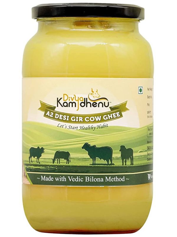 Divya Kamdhenu A2 Pure Desi Gir Cow Ghee | Cultured Ghee - Traditional Bilona Method | Pure A2 Ghee | Indian Organic A2 Cow Ghee Discount