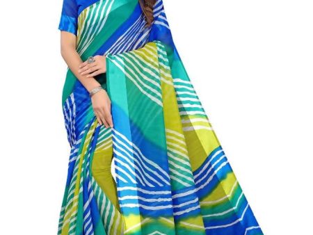 Vamika Blue Linen Satin Border Saree Online Hot Sale