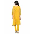 Yellow Chanderi Cotton Dress Material Online Sale