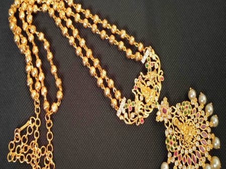 Gold Plated Temple Long Necklace Sale