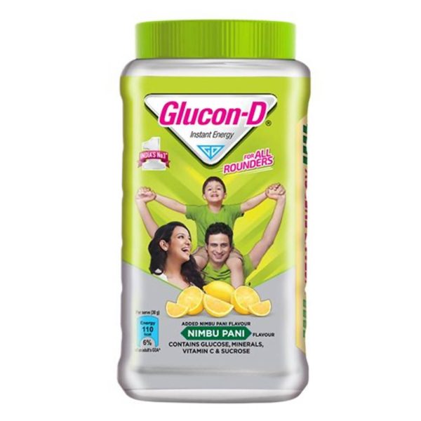 Glucon-D Instant Energy Health Drink - Nimbu Pani | Nimbu Pani Flavoured Glucose Powder | Instant Energy & Immunity Recharge | With Vitamin C & Calcium on Sale