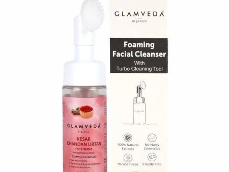 Glamveda Kesar Chandan Ubtan Foaming Face Wash With Soft Silicone Brush Cheap