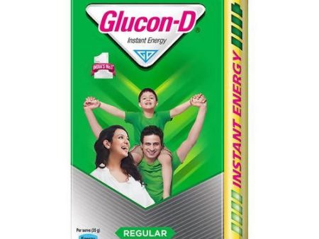 Glucon-D Instant Energy Health Drink - Regular Plain Glucose Powder | Instant Energy & Immunity Recharge With Vitamin C & Calcium on Sale