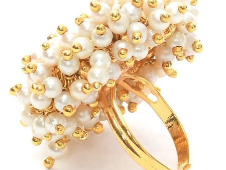 Mominos Fashion Gold-Plated with Pearls Ring on Sale