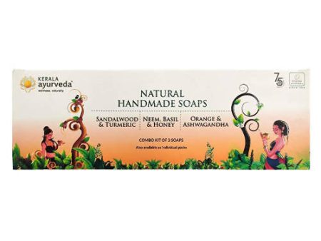 Kerala Ayurveda Natural Handmade Combo Kit of 3 Soaps Discount