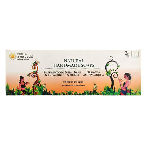 Kerala Ayurveda Natural Handmade Combo Kit of 3 Soaps Discount