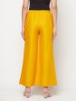 Aniyah Mustard Color Rayon Flared Slip-On Palazzo Sale