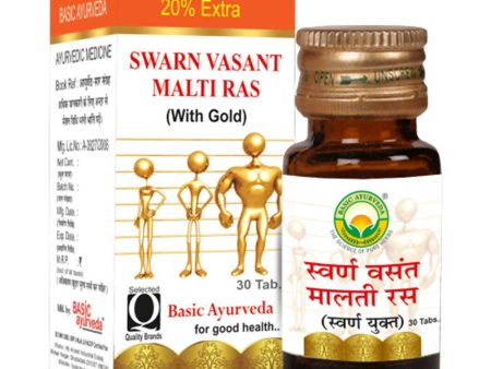 Basic Ayurveda Swarn Vasant Malti Ras (With Gold) Tablets on Sale