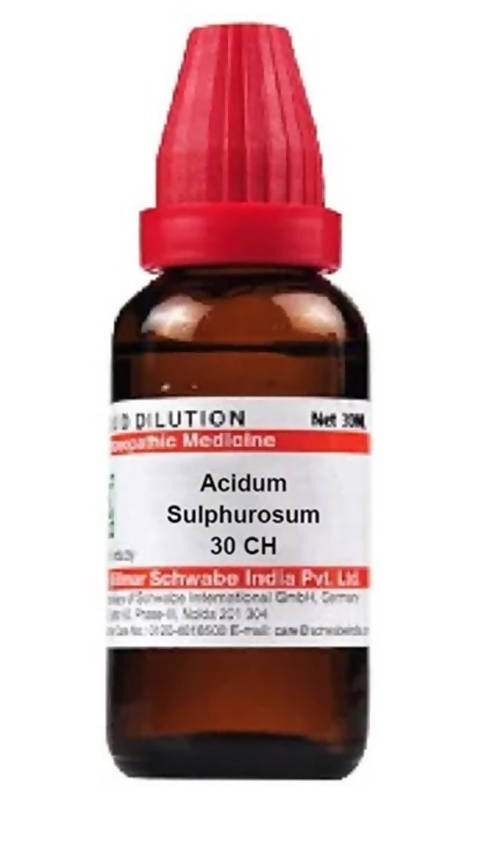 Dr. Willmar Schwabe India Acidum Sulphurosum Dilution Hot on Sale