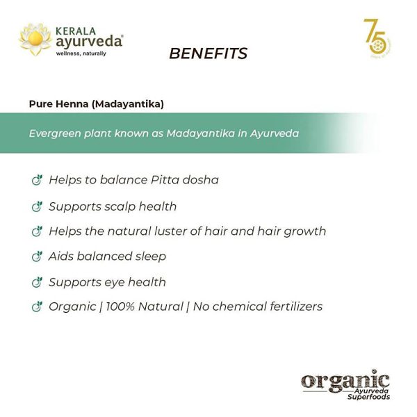 Kerala Ayurveda Organic Henna Powder (Madayantika) Sale