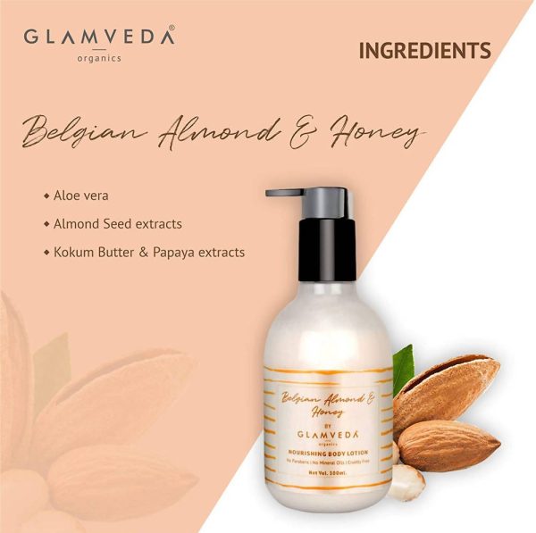 Glamveda Belgian Almond & Honey Nourishing Body Lotions For Sale