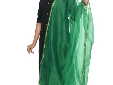 Mominos Fashion Green Banarsi Piping Dupatta Fashion