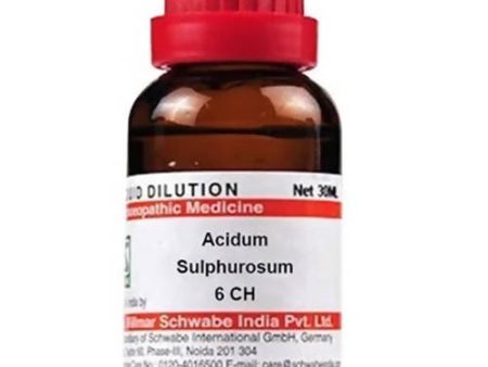 Dr. Willmar Schwabe India Acidum Sulphurosum Dilution Hot on Sale