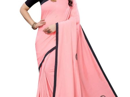 Vamika Designer Peach Dola Silk Saree Online