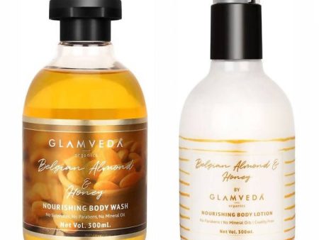 Glamveda Belgian Almond & Honey Nourishing Body Wash & Lotion Combo Pack For Cheap