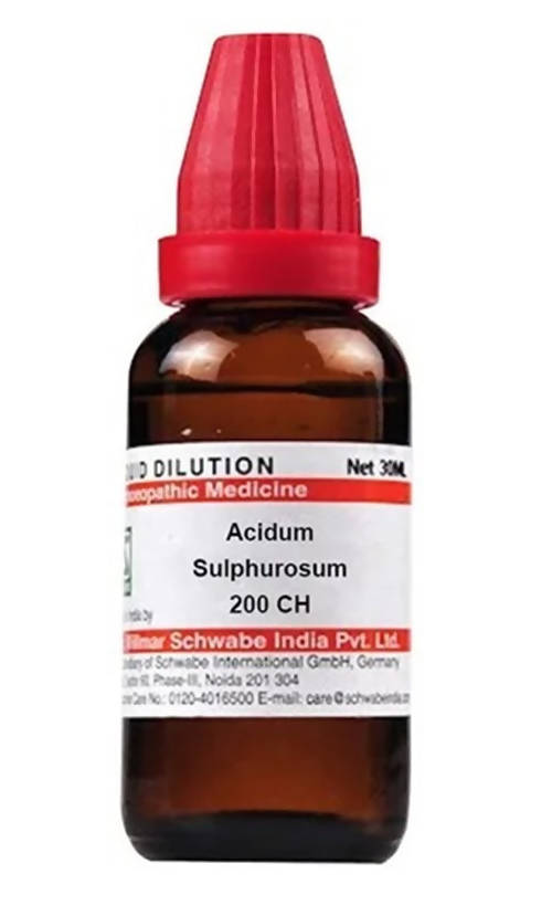 Dr. Willmar Schwabe India Acidum Sulphurosum Dilution Hot on Sale