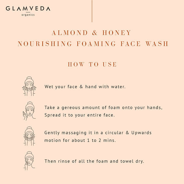 Glamveda Almond & Honey Nourishing Foaming Face Wash For Discount