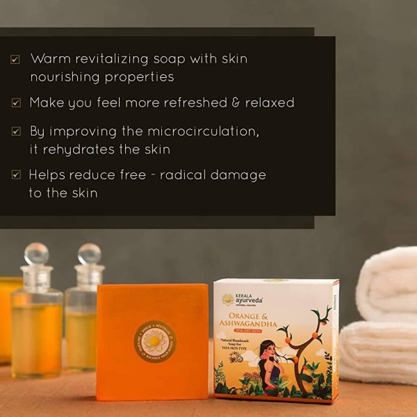 Kerala Ayurveda Natural Handmade Orange & Ashwagandha Soap Online Hot Sale