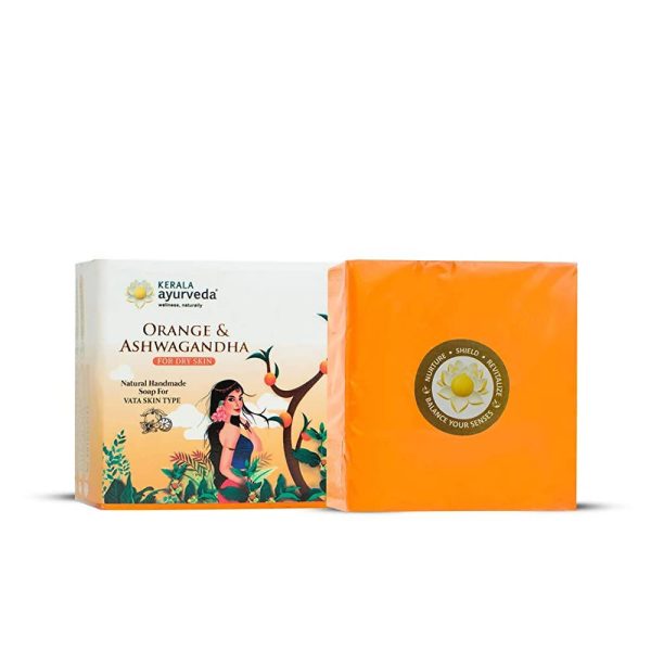 Kerala Ayurveda Natural Handmade Orange & Ashwagandha Soap Online Hot Sale