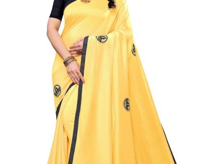 Vamika Designer Yellow Dola Silk Saree For Cheap