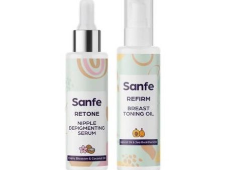 Sanfe Refirm Breast Toning Oil + Retone Nipple Depigmenting Serum Combo Online Sale