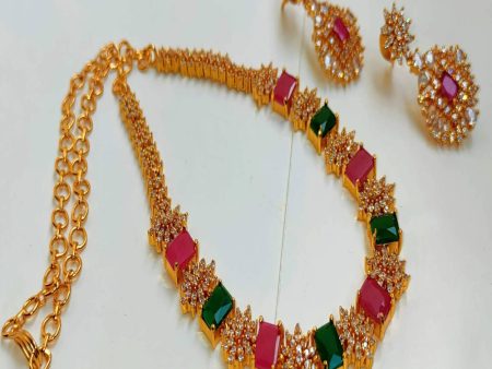 Multicolor AD Designer Necklace Set Online