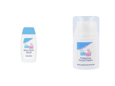 Sebamed Baby Wash And Protective Facial Cream Combo Online now