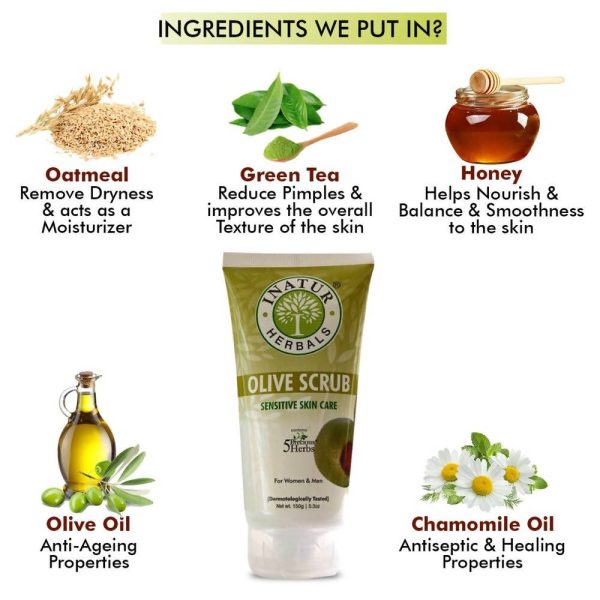 Inatur Olive Scrub For Discount