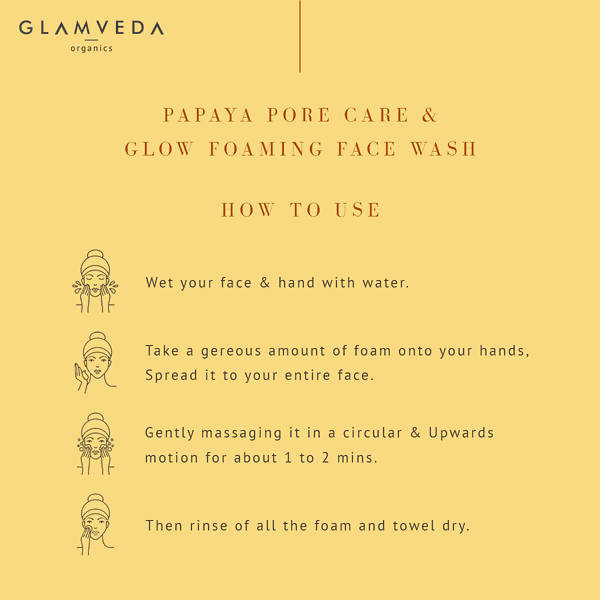 Glamveda Papaya Pore Care & Glow Face Wash Fashion