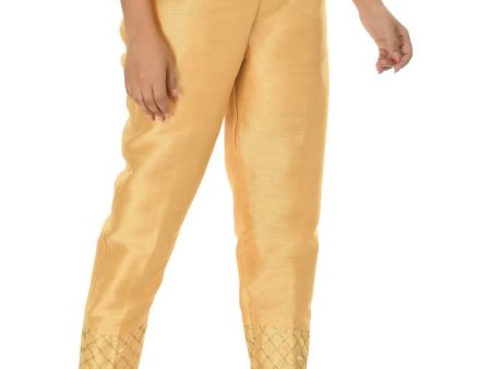 Mominos Fashion Moeza Silk Golden Color Pant Cheap