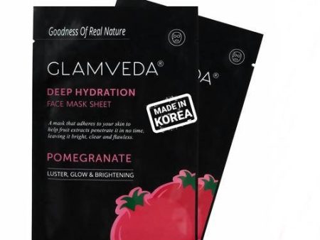 Glamveda Pomegranate Sheet Mask- Brightening & Radiance For Sale