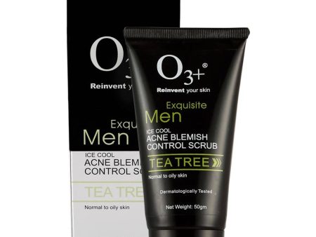 Professional O3+ Exquisite Men Tea Tree Ice Cool Acne Blemish Control Scrub For Discount