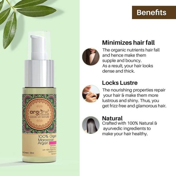 Aaryanveda Arganic Organic Moroccan Argan Hair Serum Online