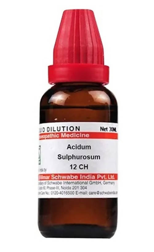 Dr. Willmar Schwabe India Acidum Sulphurosum Dilution Hot on Sale