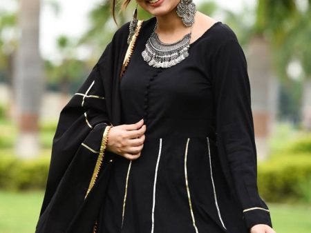 Cheera Black Sharara Kurta Dupatta set Cheap