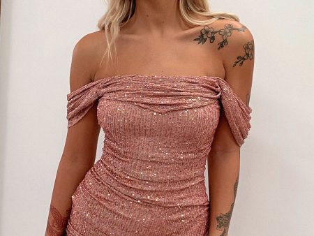 Nara Dress - Pink Sequin Hot on Sale