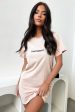 Femme T-shirt Dress - Beige Online